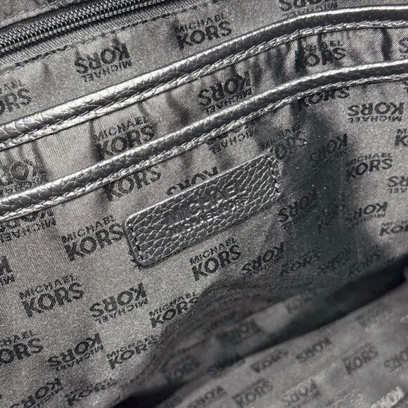 Michael By Michael Kors Black Pebble Leather Backpack Gold Hardware - Picture 13 of 16